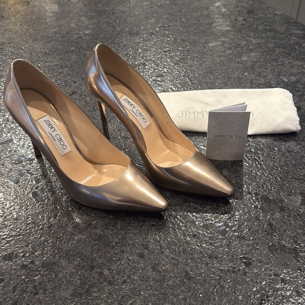 Jimmy Choo Romy Rose Gold Pumps
